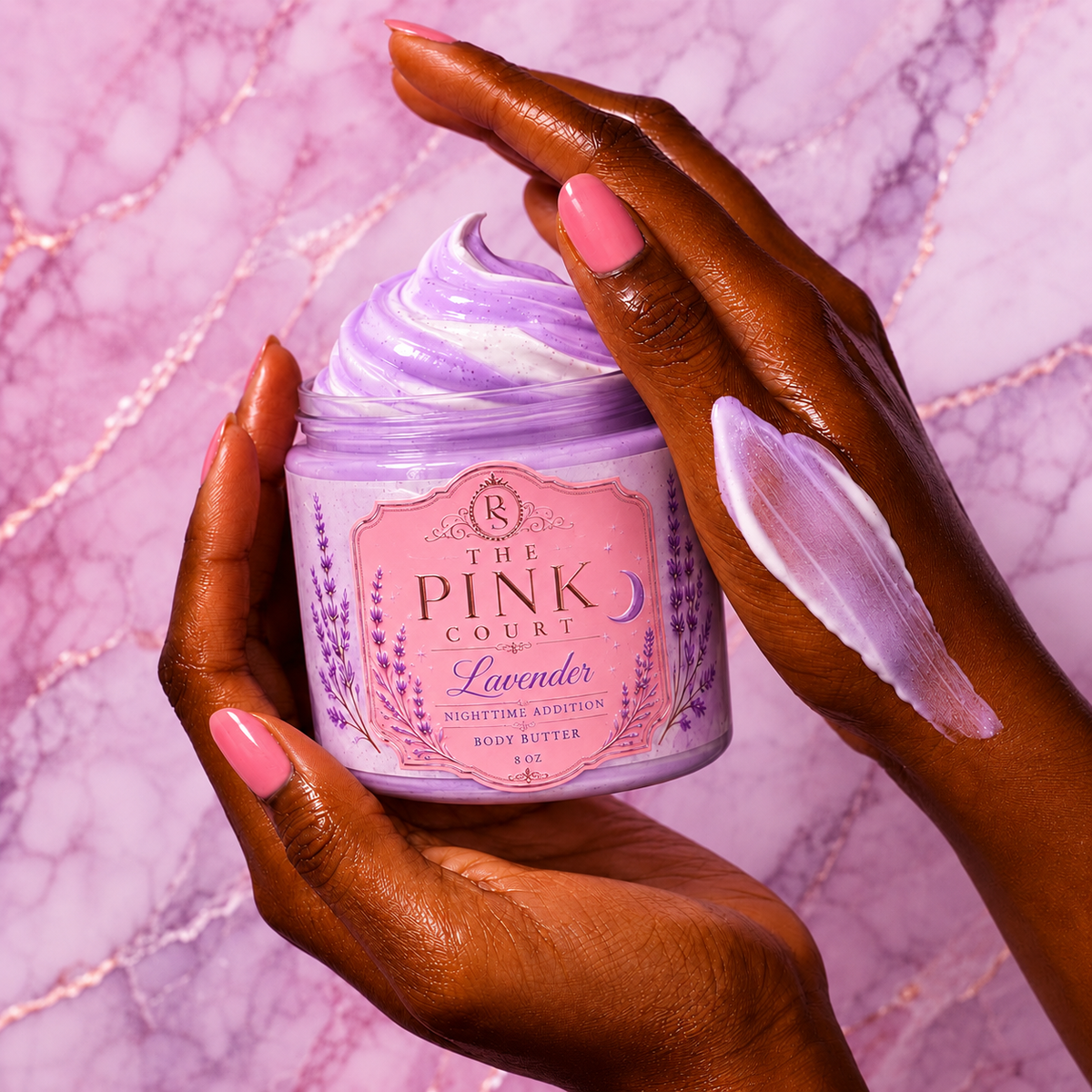 The Pink Court Lavender Nighttime Edition Skincare Collection