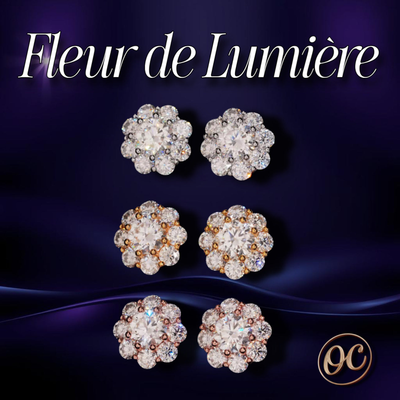 Fleur de Lumière Stud Earrings