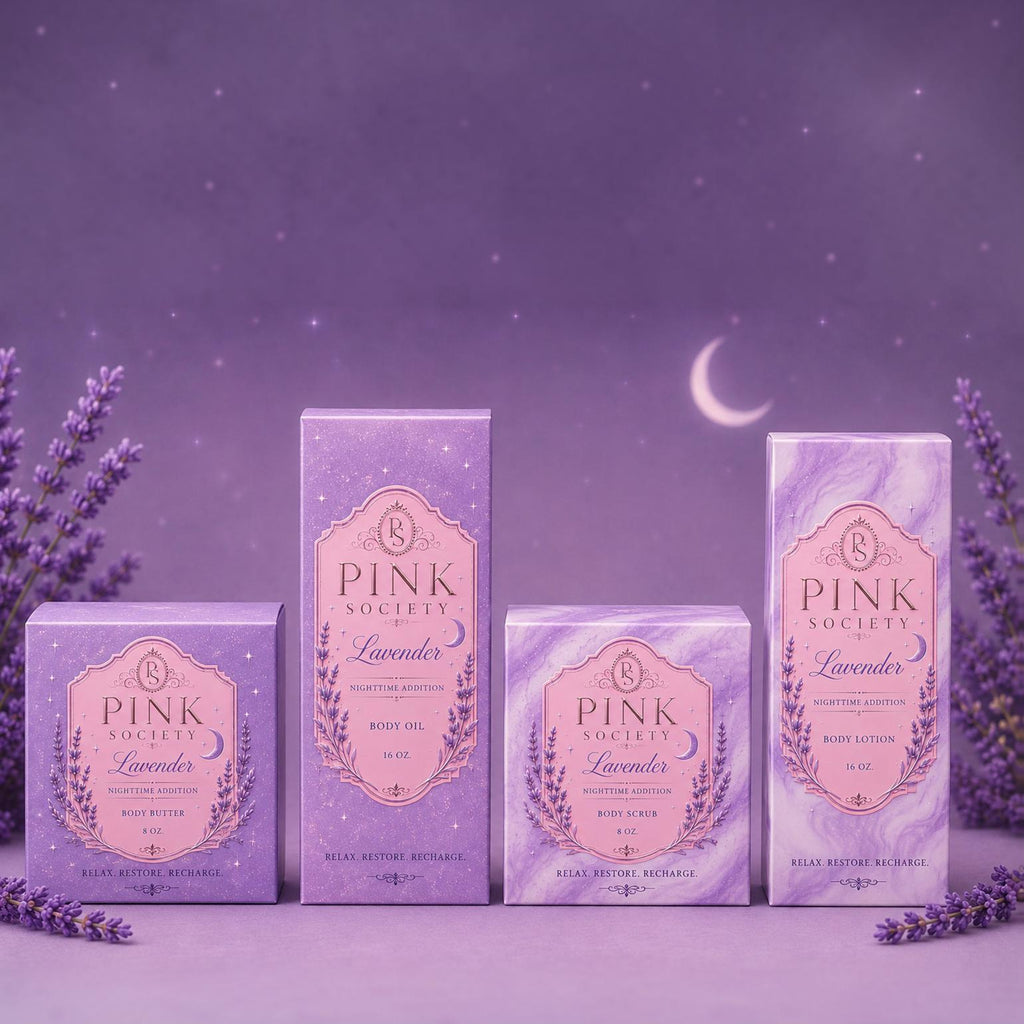 Pink Society Lavender Nighttime Edition Skincare Collection