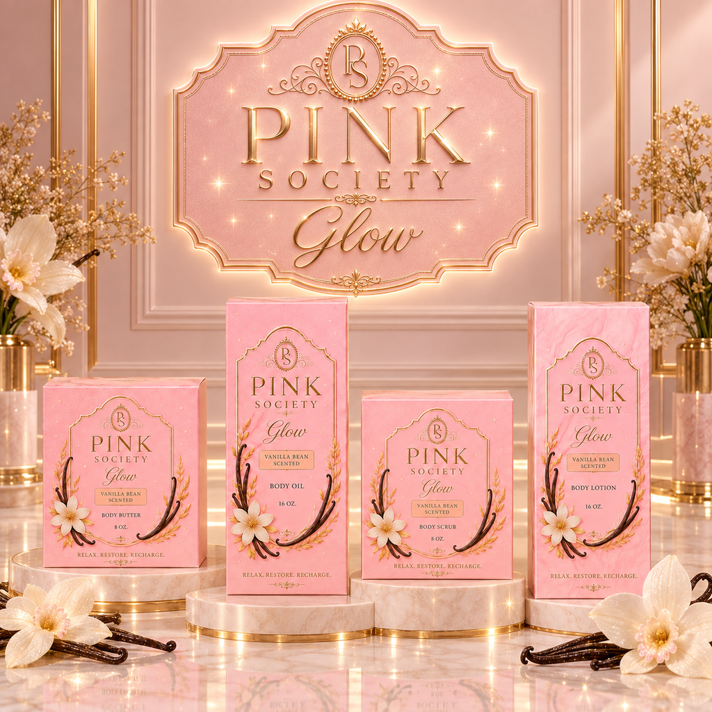 Pink Society Glow – Vanilla Bean Skincare Collection