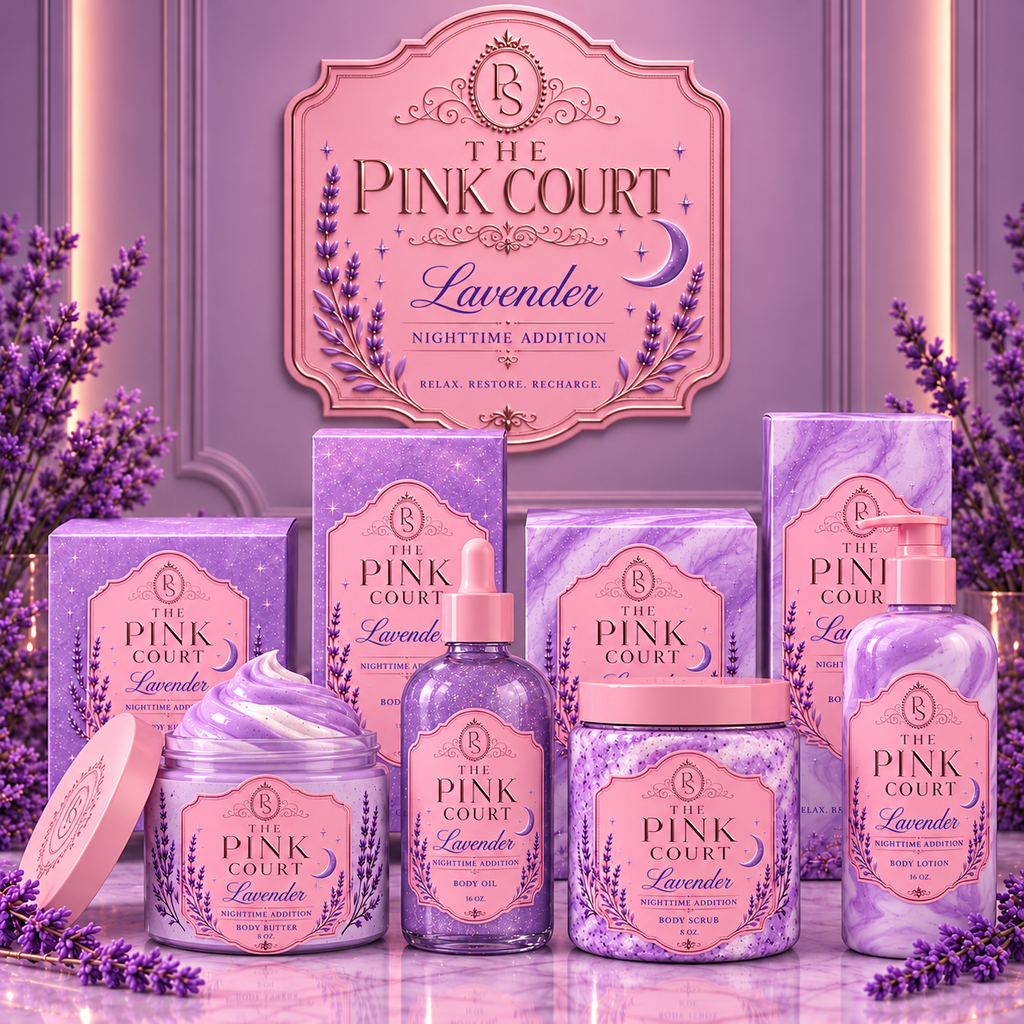 The Pink Court Lavender Nighttime Edition Skincare Collection