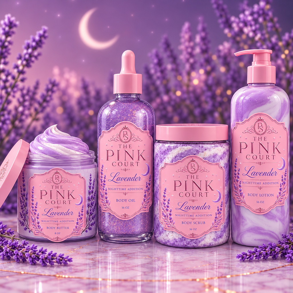 The Pink Court Lavender Nighttime Edition Skincare Collection