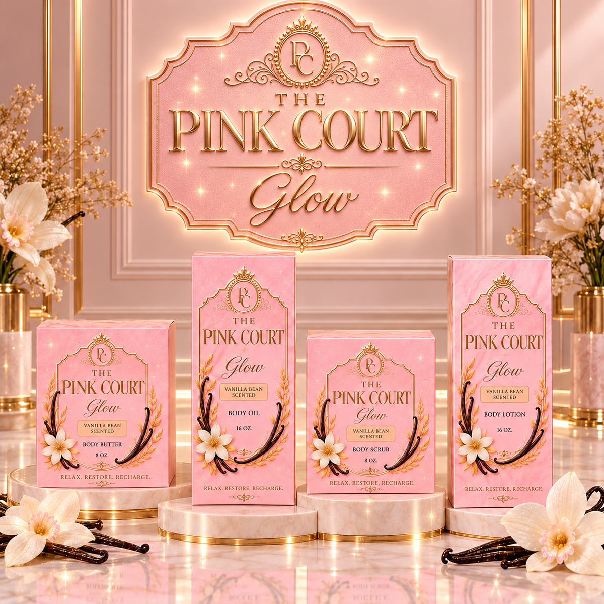 The Pink Court – Vanilla Bean Skincare Collection