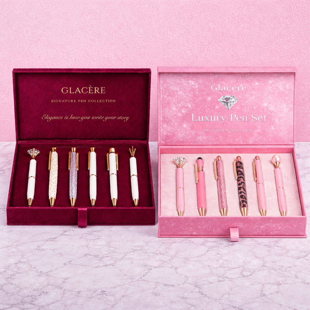 Pink Bloom Pen Set