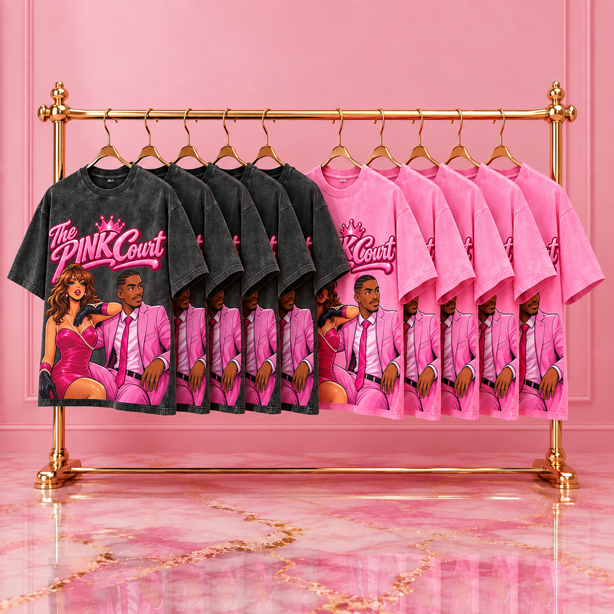 The Pink Court Streetwear Tshirt